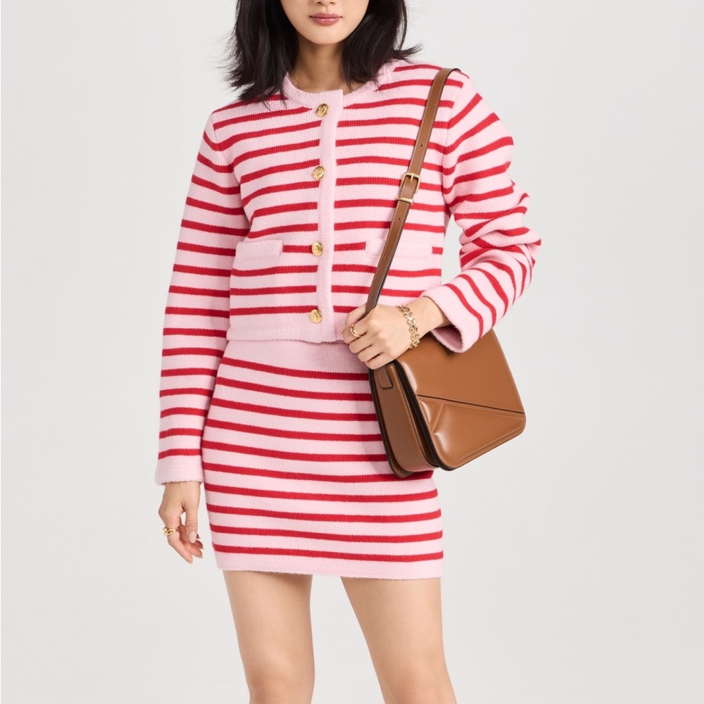 English Factory Striped Sweater Cardigan, S